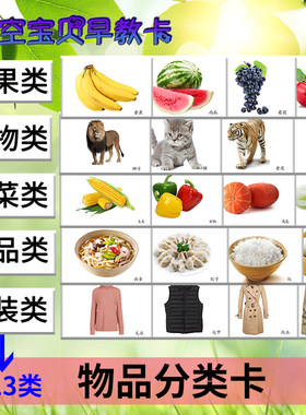 物品分类塑封卡片13类别