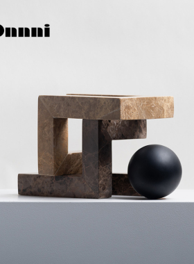 Dnnni现代简约梦之门大理石摆件家居样板间展厅装饰摆设桌面轻奢