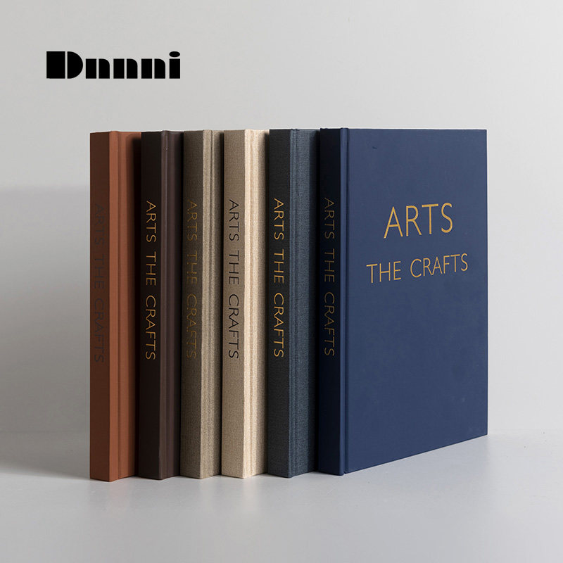 Dnnni烫金字布纹道具书假书摆件北欧现代简约家居客厅样板房饰品