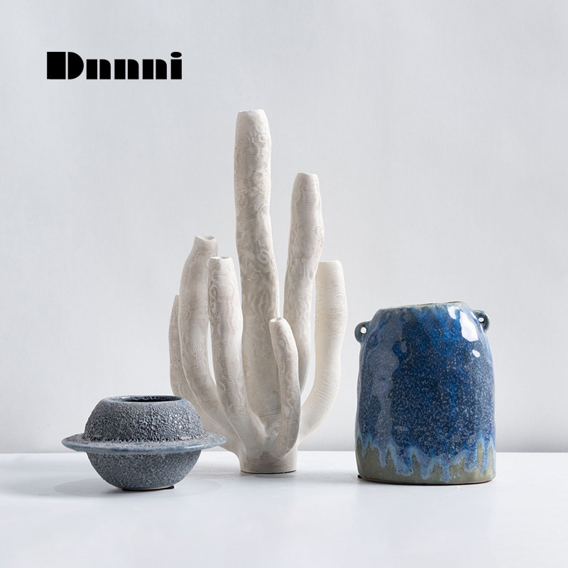 Dnnni珊瑚组合创意摆件简约现代客厅玄关电视柜样板间装饰品摆设