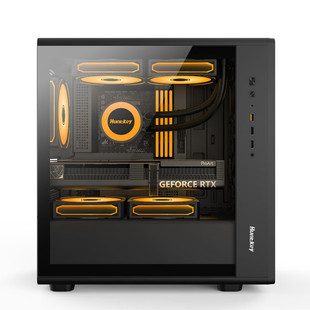 航嘉G63mini小战戟机箱精致紧凑玻璃侧透台式MATX240水冷快拆侧板