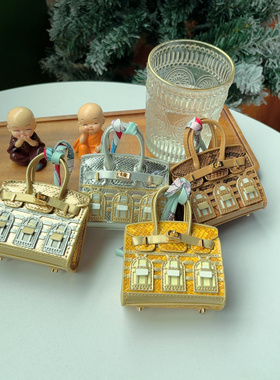 耳机收纳包蛇年迷你蛇纹小房子可爱创意小包包挂饰车钥匙扣吊饰