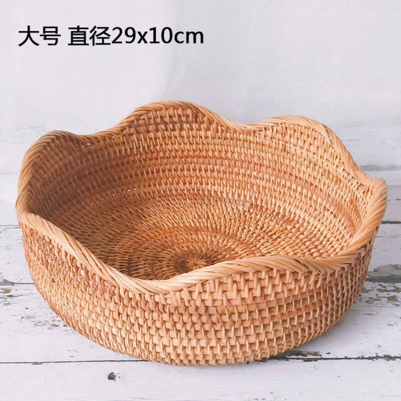 신강 무료 배송 과일 접시 등나무 베트남어 보관 바구니 가정용 간식 잡화 사탕 바구니 크리 에이 티브 과일 바구니
