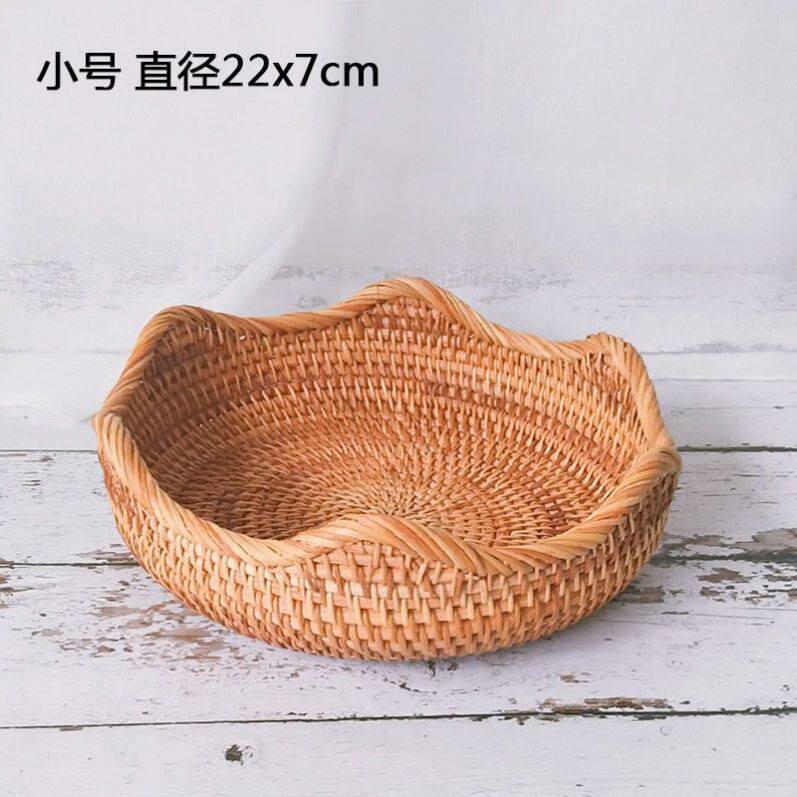 신강 무료 배송 과일 접시 등나무 베트남어 보관 바구니 가정용 간식 잡화 사탕 바구니 크리 에이 티브 과일 바구니