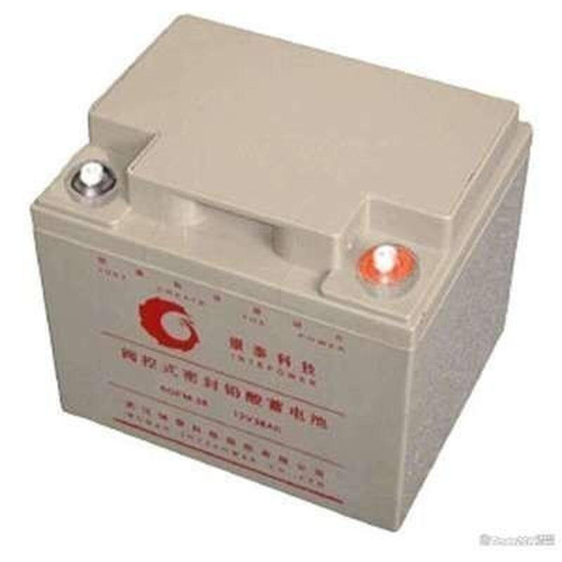 银泰蓄电池6GFM-38直流屏专用12V38AH 路灯供电UPS/EPS电源免维护