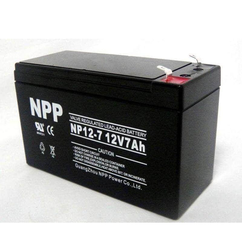 NPP耐普蓄电池NP12-8.5应急消防铅酸电瓶免维护12V8.5AH照明电源
