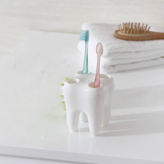 创意个性卡通牙齿牙刷座浴室卫生间放牙刷的架子牙刷放置架牙具架