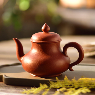 陈韵堂原矿朱泥手拉壶