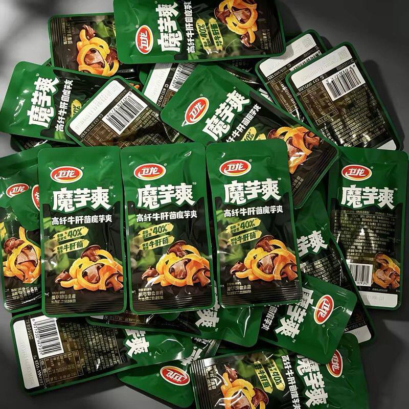 卫龙魔芋爽素毛肚高纤牛肝菌香辣魔芋丝干解馋小零食休闲食品小吃