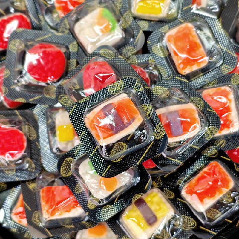 随你想3D寿司橡皮糖混合水果味凝胶软糖儿童好吃好玩的解馋小零食