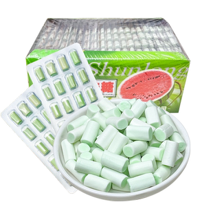 顺隆西瓜奶糖软糖香芋夹心奶糖西瓜糖果儿童年8090后怀旧零食品