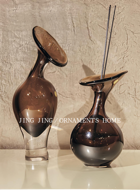 轻奢琉璃渐变色无火香薰容器摆件卧室床头柜衣帽间装饰高档香薰瓶