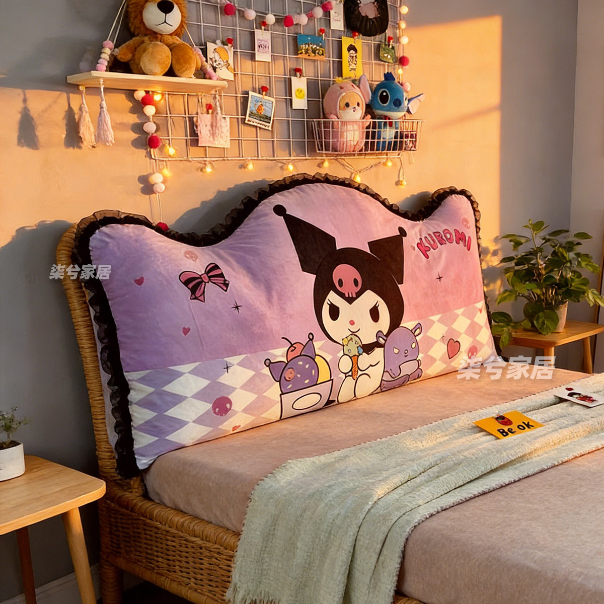 库洛米床头靠枕木床软包可拆洗护腰靠垫儿童房靠背可爱玉桂狗抱枕,居家布艺,床头靠垫,淘宝优惠券,粉丝福利购,淘宝优惠卷