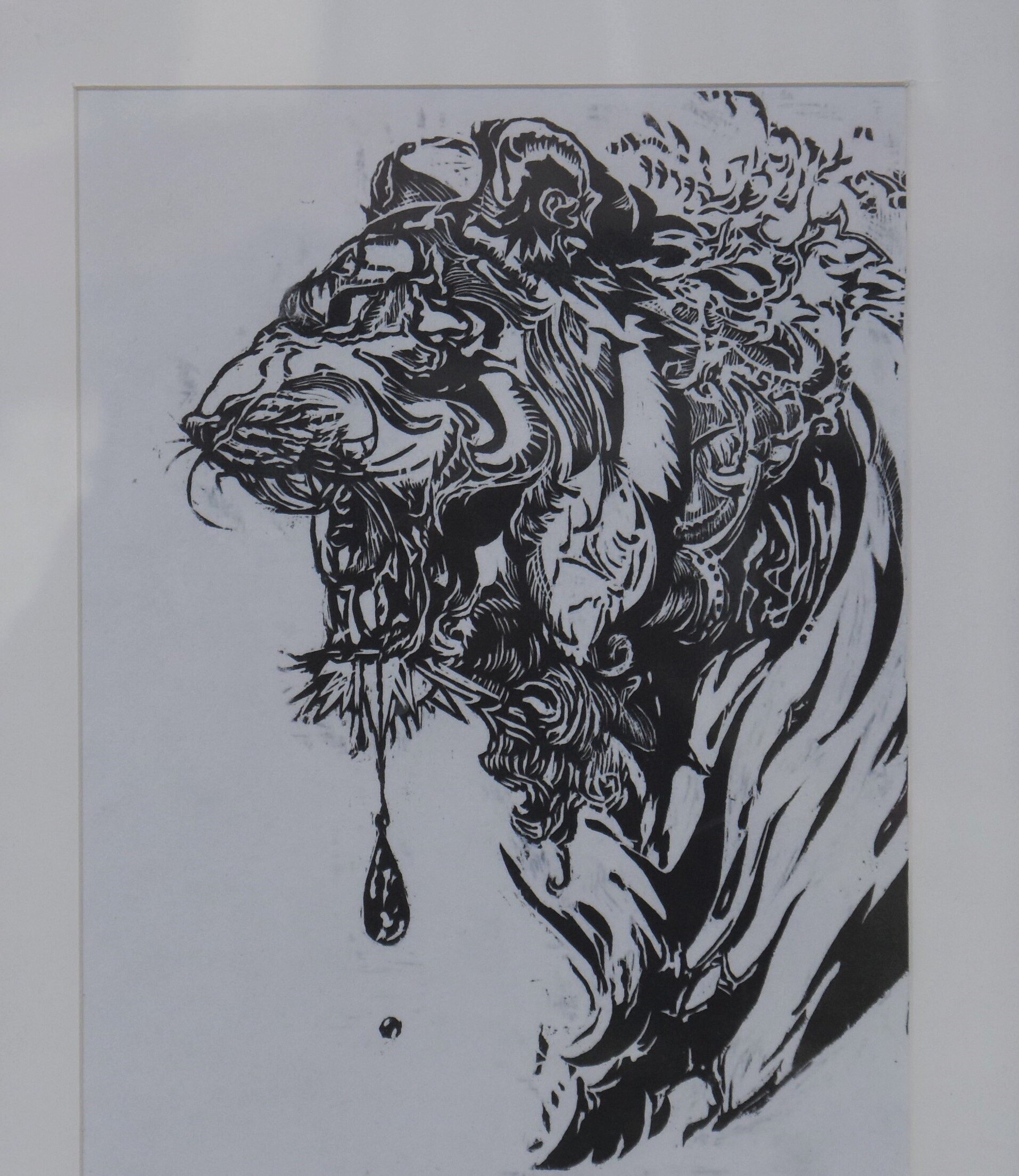 【虎】手作木刻版画 私人订制图片