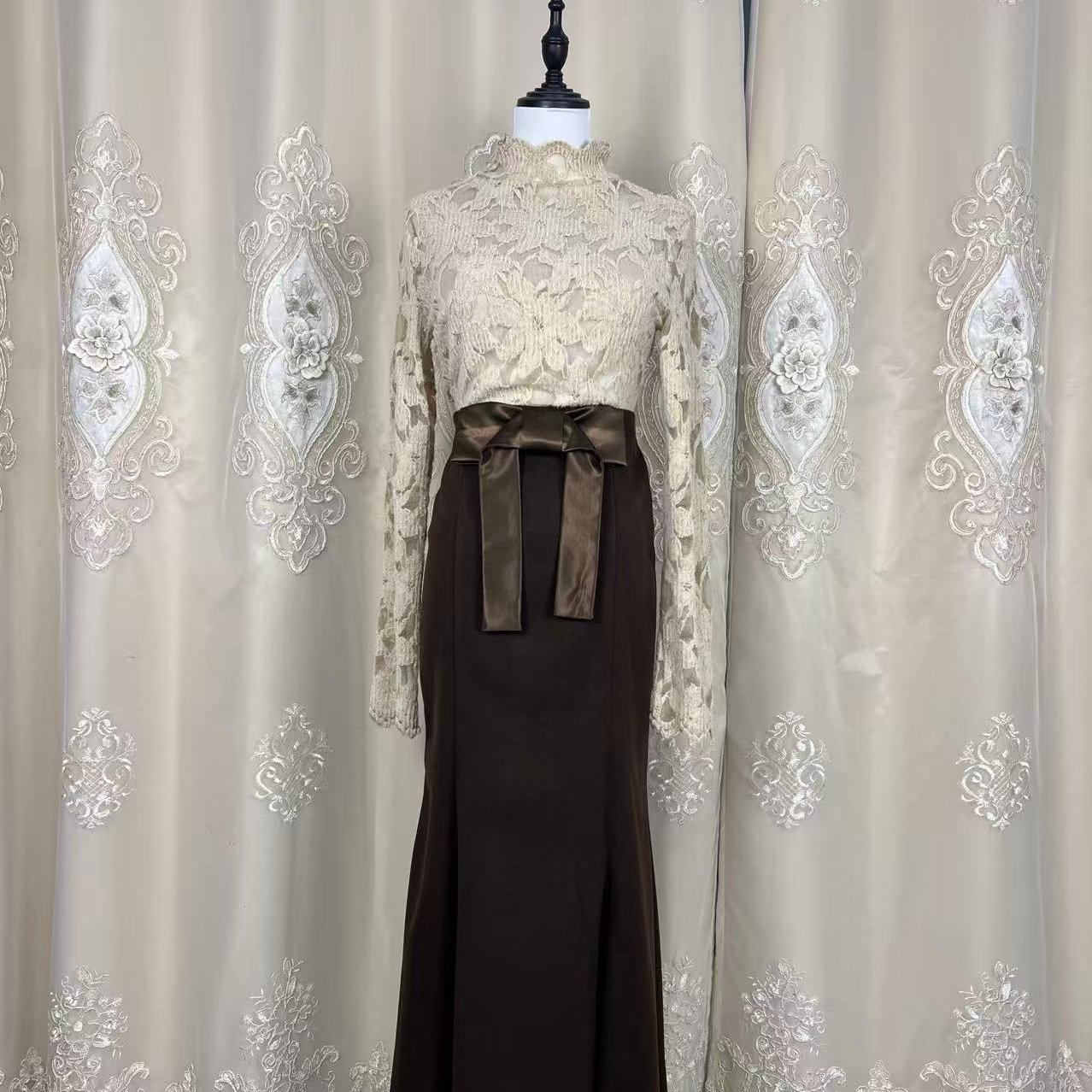 木子李的李焦糖栗影设计感亲肤蕾丝内搭上衣毛毛外套女高腰半裙,女装/女士精品,时尚套装,淘宝优惠券,粉丝福利购,淘宝优惠卷