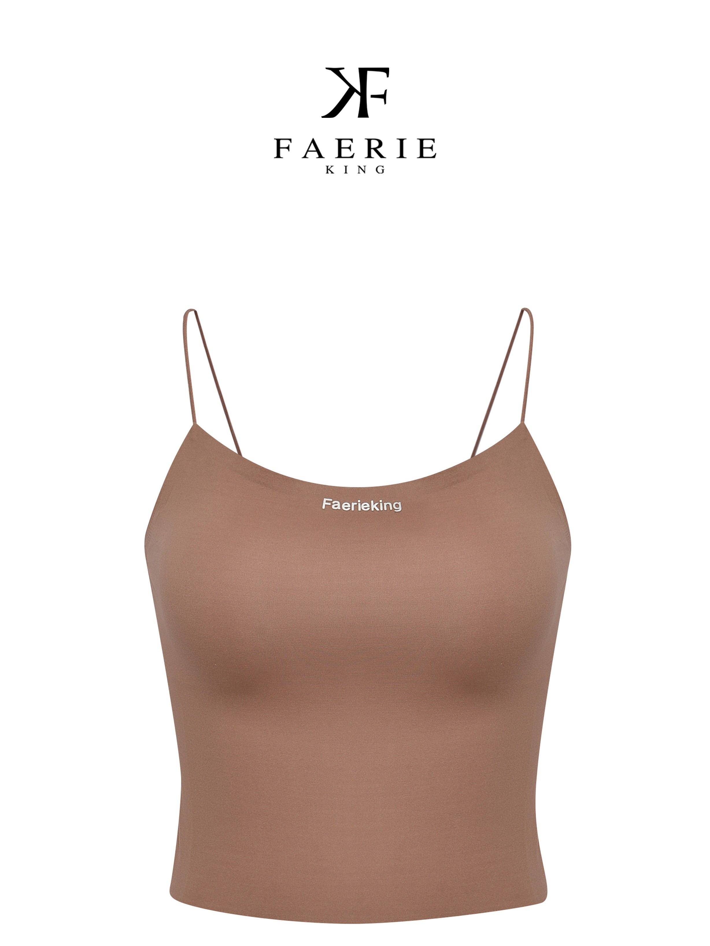 细肩带梵芮锦圆领细肩带吊带背心