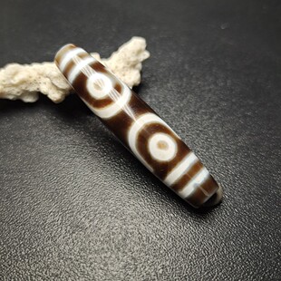 三眼天珠 天然西藏 千年老矿玛瑙 喜马拉雅山 民族风
