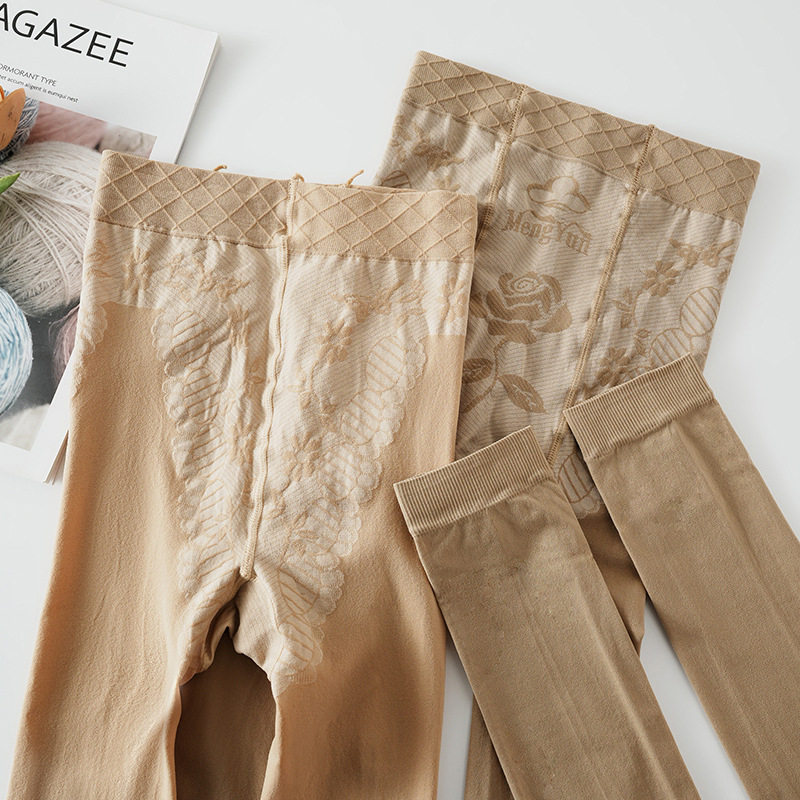 小个子肤色九分打底裤女外穿夏季薄款连袜裤春秋款肉色丝袜不掉裆