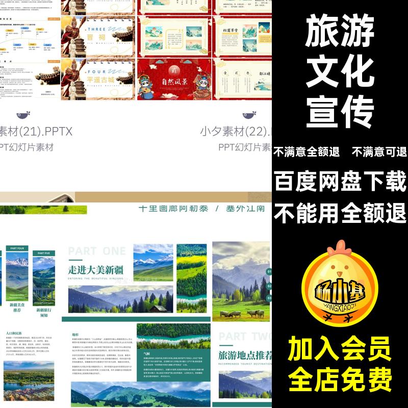 游玩行程攻略宣传旅行动态地标PPT城市画册模板素材旅游文化中国