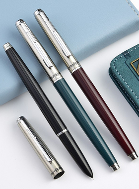 HERO英雄007铱金笔复古经典款莫兰迪色商务办公成人书法练字钢笔