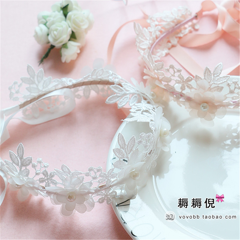 耨耨倪公主风12个月左右花朵发带