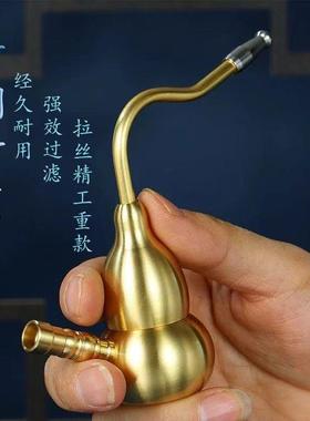 新款黄铜葫芦型四合一两用型实用创意手把件简约复古工艺品摆件