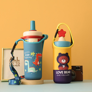 卡通时尚 大容量水杯杯套Bablov花瓣升690与720ML咖啡保温杯保护套