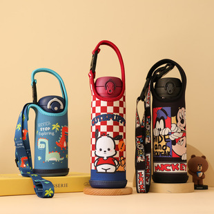 600ML直径6.5CM 500 保温杯牛津布底保护套 350 卡通耐磨斜跨杯套