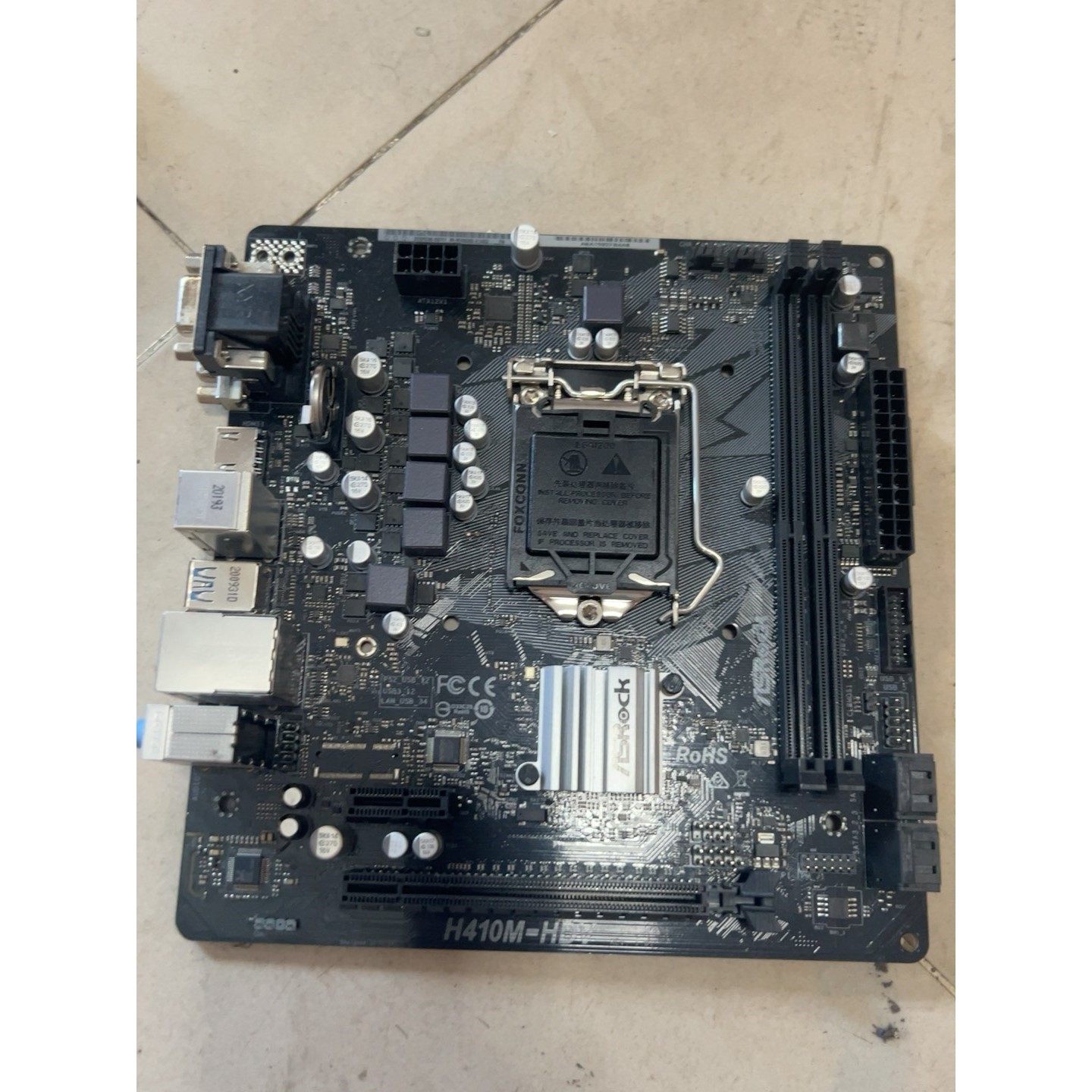 出一张华擎h410m-hdv h410m主板 无任何问题 有