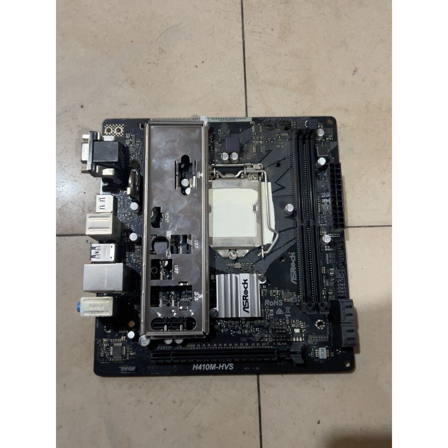 出一张华擎h410m-hvs h410m主板 成色新 有挡板