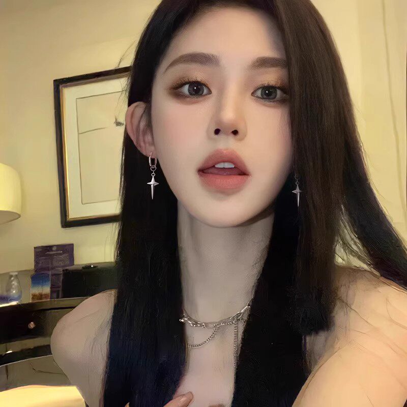 十字架耳环女925小众设计感高级