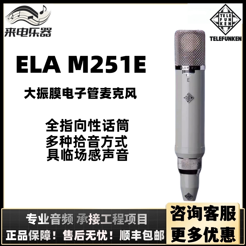 德律风根 Telefunken Ela M251E 251-E电子管话筒麦克风行货