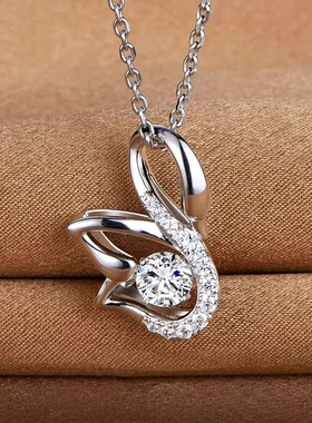 PT950铂金项链 生日礼物18K白金项链 百搭珠宝首饰 钻石吊坠女款