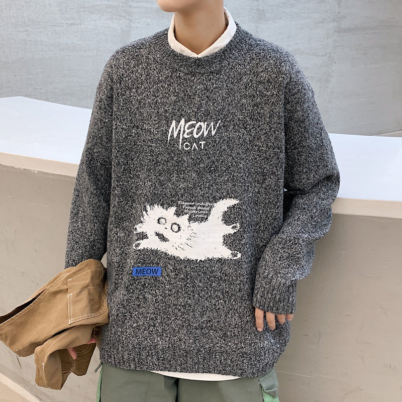 ！秋冬加厚品质毛衣男日系大码针织衫百搭学生上衣M208P45,男装针织衫/毛衣,电商B220