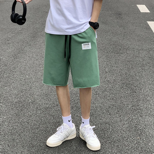 2023夏新款运动短裤潮流宽松港风ins五分裤针织休闲裤中裤K09P25图片