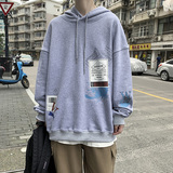 ！点击6.5%早秋男士连帽卫衣港风宽松大码外套WY301P38控58，男装卫衣，电商B220