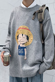 ！秋冬季卡通大飞印花毛衣男加厚圆领百搭针织衫M207P45控68，男装针织衫/毛衣，电商B220