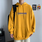 ！秋冬季加绒加厚连帽卫衣男保暖上衣外套WY211薄P38加绒P48，男装卫衣，电商B220