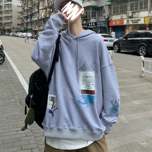 ！点击6.5% 早秋男士连帽卫衣港风宽松大码外套WY301P38控58图片