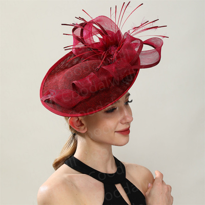 时尚派对羽毛头饰古典气质舞台演出礼帽欧美赛马会fascinator hat