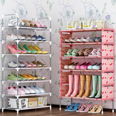 架子 柜省空间宿舍门口铁艺小鞋 鞋 架简易家用多层经济型防尘收纳鞋