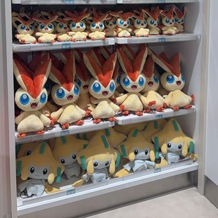 日版白牌再版 口袋妖怪 PC原创系列 比克提尼 基拉祈等身毛绒玩偶