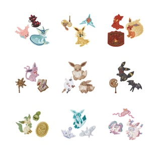 口袋妖怪 Eevee Collection 伊布家族系列 刺绣贴纸