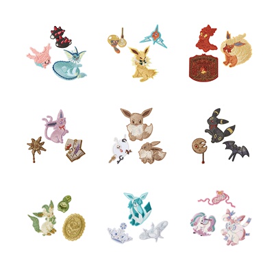 伊布家族系列刺绣贴纸