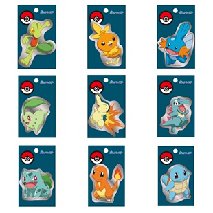 口袋妖怪 红蓝宝石 金心银魂 火红叶绿 御三家 银边贴纸