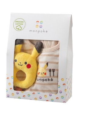 预售 monpoke 口袋妖怪 母婴系列 皮卡丘 婴幼儿 纯棉防水围嘴