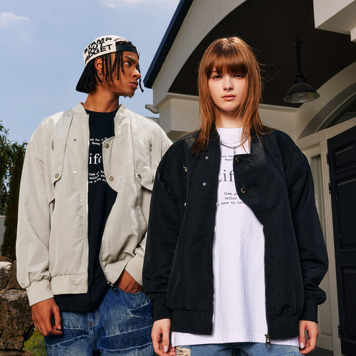 YORAINBOW春秋宽松夹克情侣外套