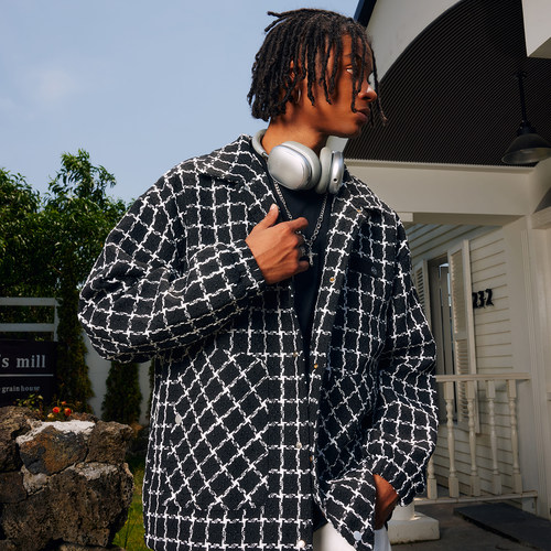 YORAINBOW秋冬波浪格小香风外套