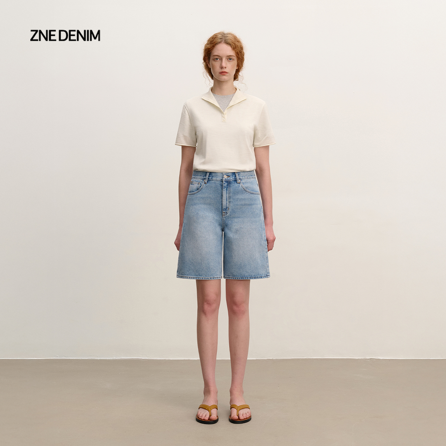 ZNEJeans至简轮廓全棉牛仔短裤TCP8001