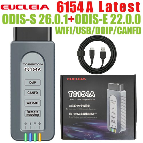 EUCLEIA T6154A VAG 诊断工具 支持 CAN FD/DOIP 大众奥迪斯柯达